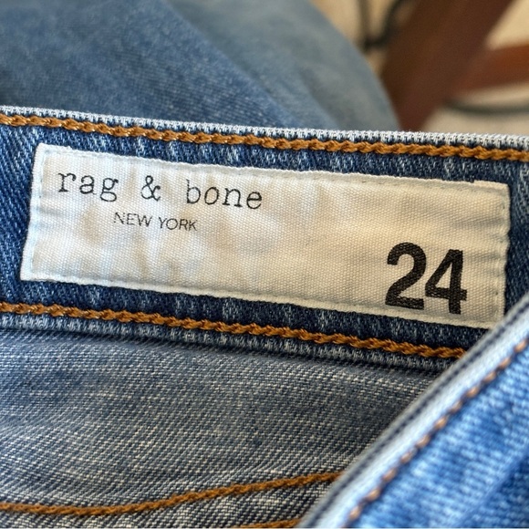 Rag & Bone Dre Low-Rise Slim Boyfriend Jean Mission with Holes Color Size 24 - Picture 5 of 12
